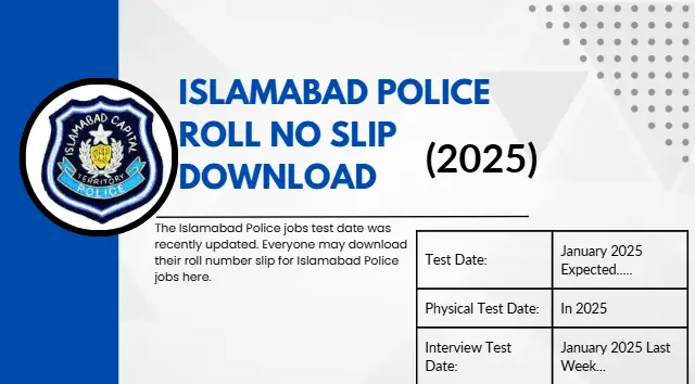 Islamabad Police Roll No Slip 2025 Download @npftas.pk