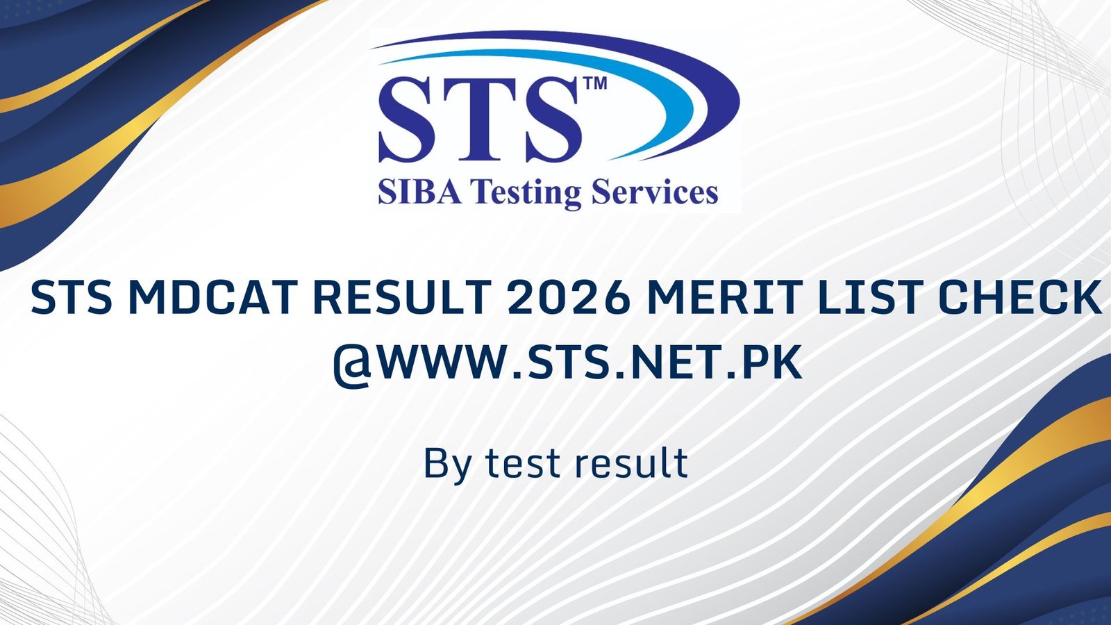 STS MDCAT Result 2026 Merit List Check @www.sts.net.pk